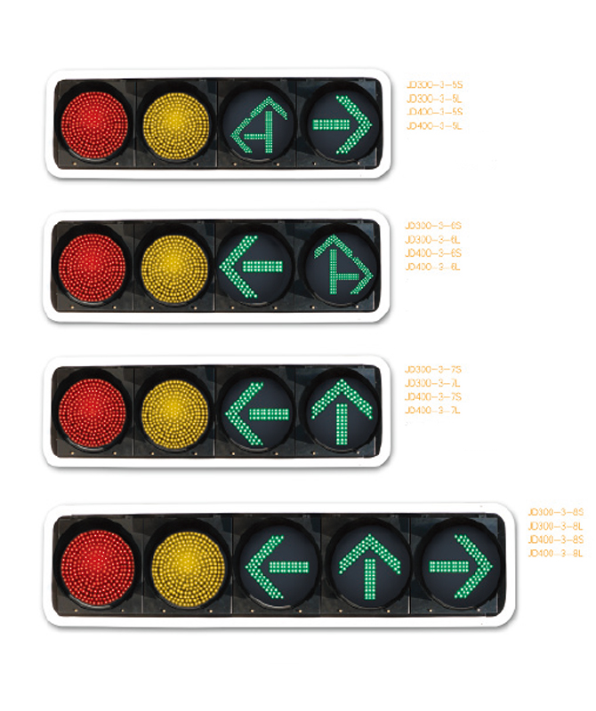 300, 400 Seria de lumină a semnalului vehiculului cu LED -uri Lumina de semnal cu ecran complet